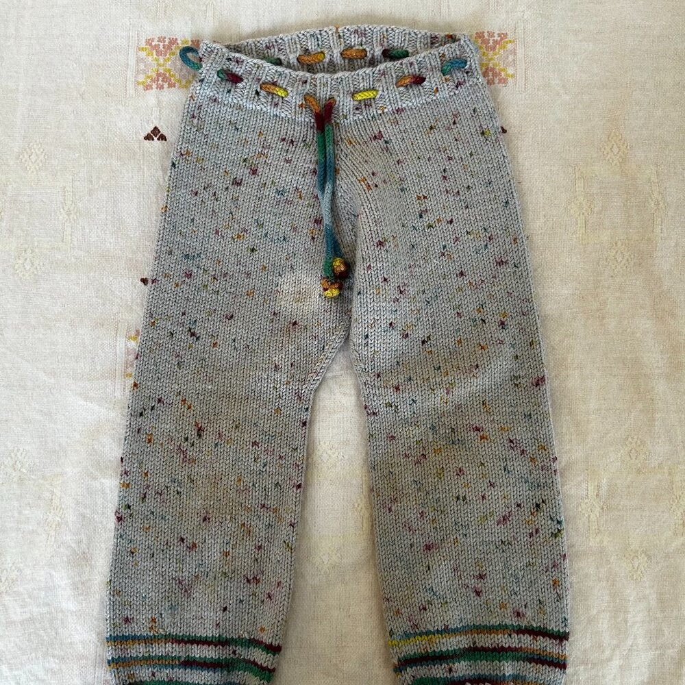 Misha & Puff Snowy Day Leggings, size 3-4 years, Stained Glass Confetti, As-is